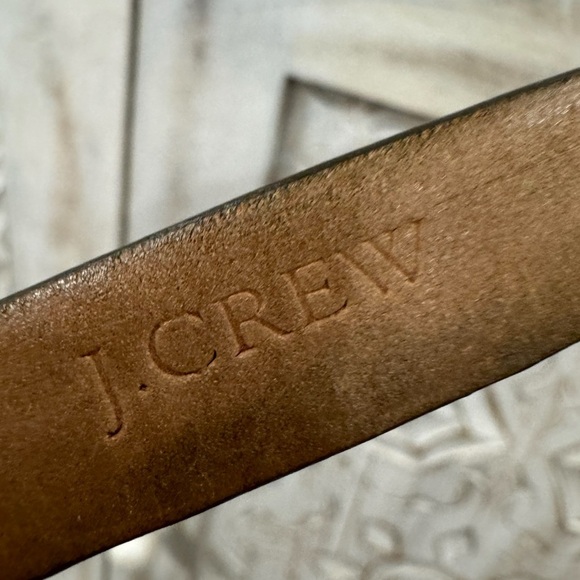 J. Crew Women’s Genuine Leather Belt Chic Snakeskin Print Sz Small 4/6 VTG Style - Picture 7 of 10